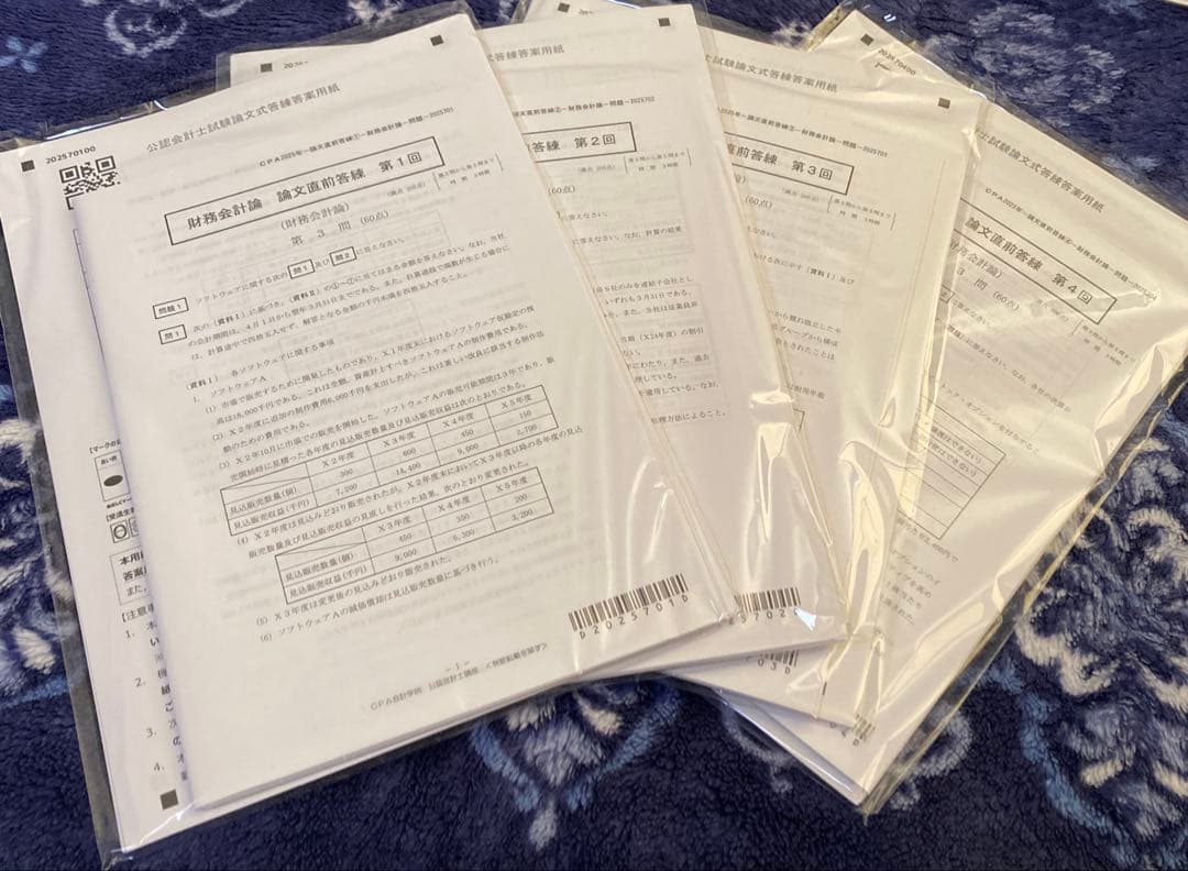 【新品】CPA 2025 論文答練&論文模擬試験 全科目フルセット