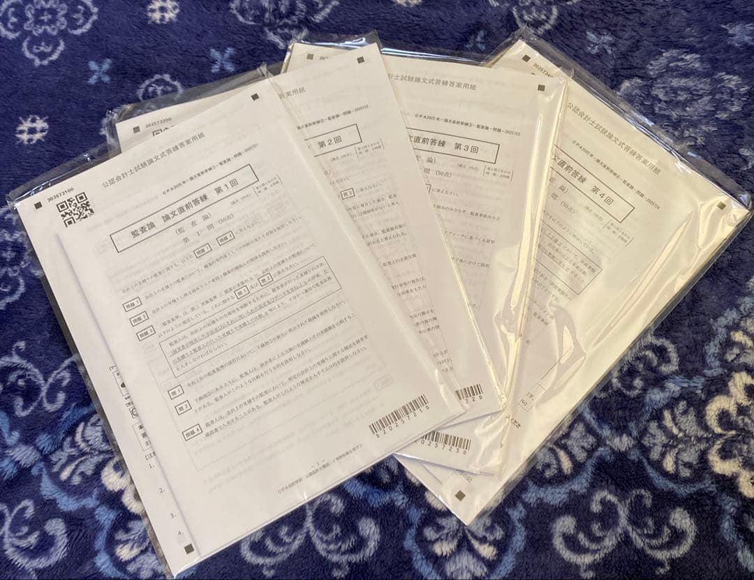 【新品】CPA 2025 論文答練&論文模擬試験 全科目フルセット