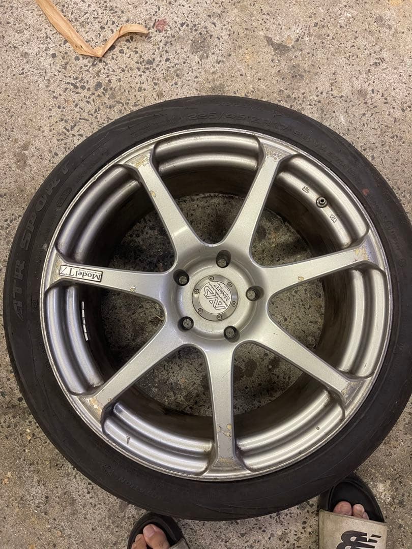 ヨコハマ モデルt7 17インチ 9j 2本 ホイールのみ 1本割れ有り