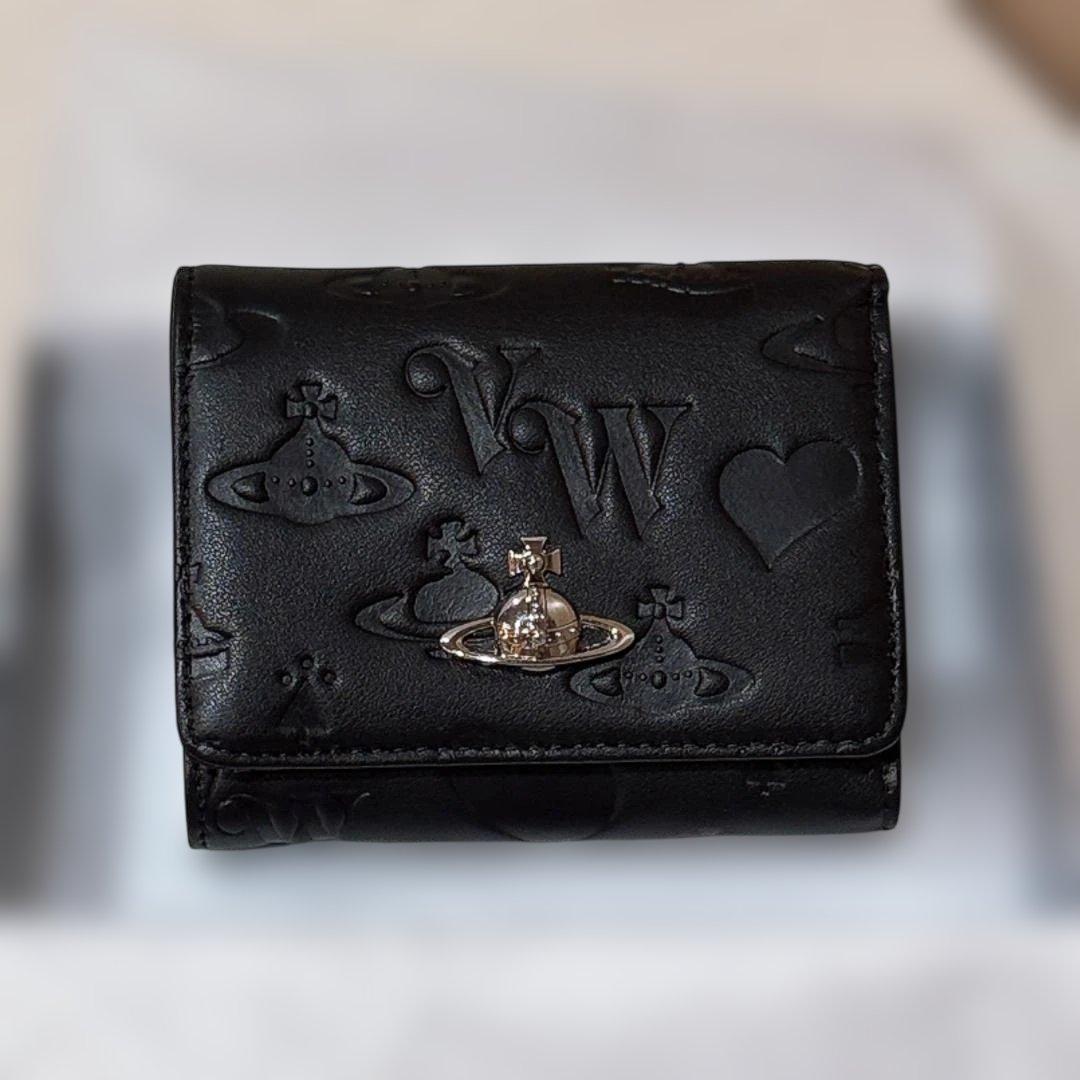 新品　Vivienne Westwood ヴィヴィアン 三つ折り財布 ブラック