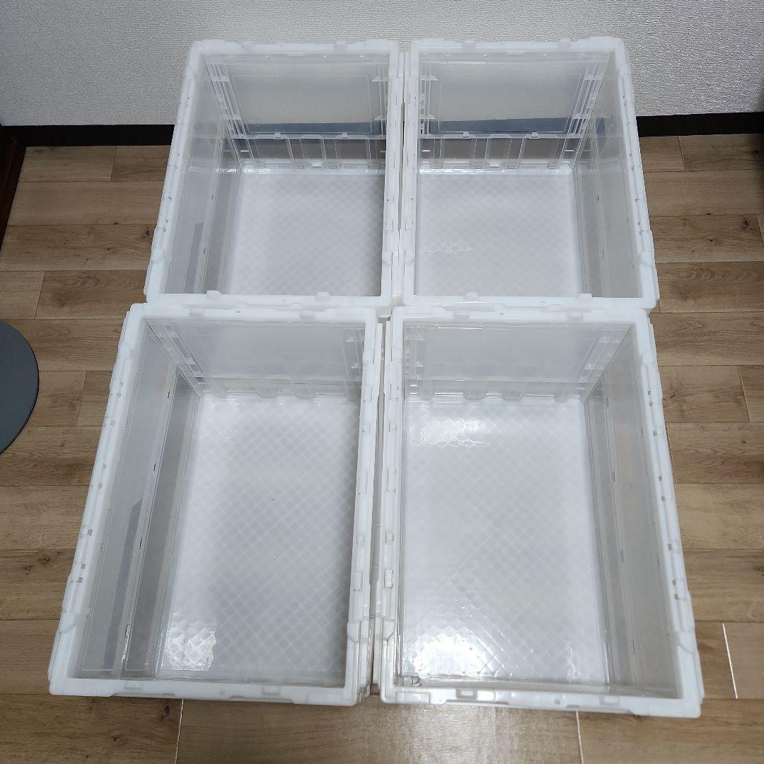 再値下げ/TRUSCO製スケルオリコン50L透明/×4個 スライドロックフタ付き