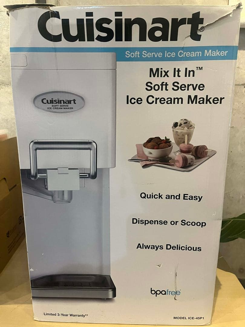 Cuisinart ソフトサーブアイスクリームメーカー ICE-45P1