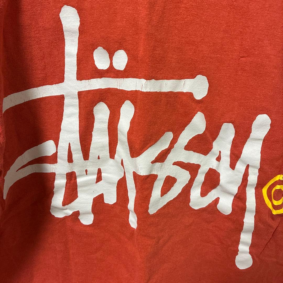 赤青タグ　オールドステューシー　Stüssy オレンジ Tシャツ Sサイズ
