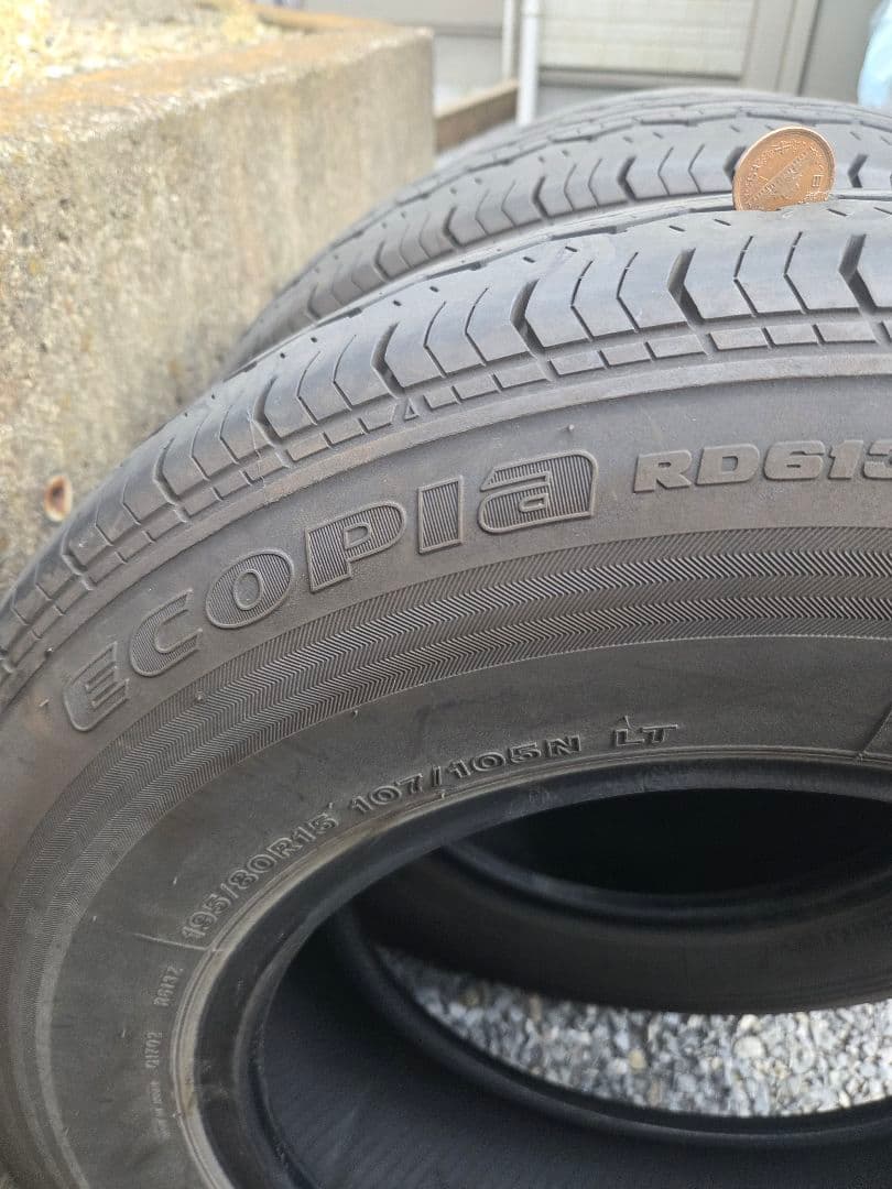 中古 195-80R15 107/105L ECOPIA RD613 4本セット