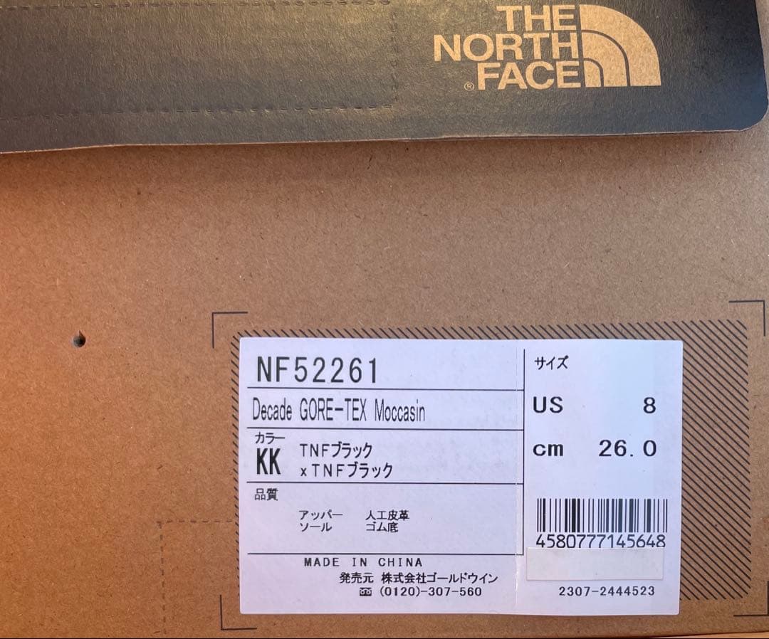 ノースフェイス ディケード ゴアテックス モカシン NF52261 26cm