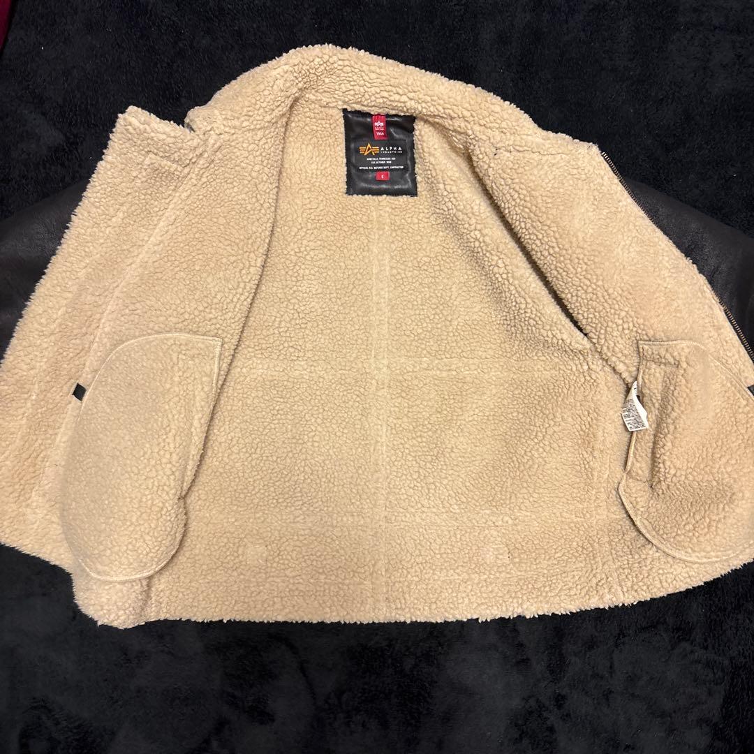 【✨️美品✨️】ALPHA フェイクムートンジャケット S アルファ ボア