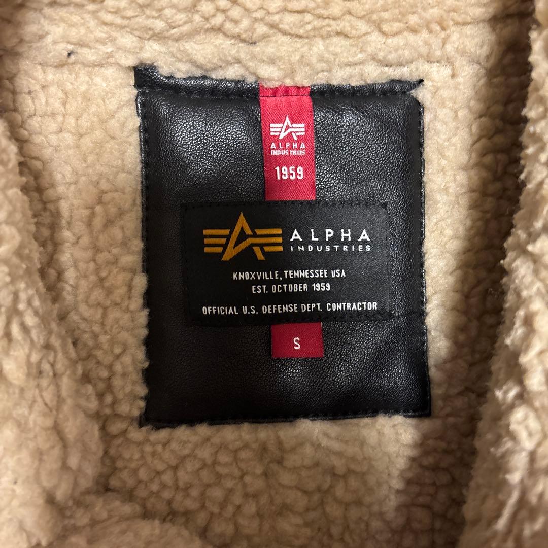【✨️美品✨️】ALPHA フェイクムートンジャケット S アルファ ボア