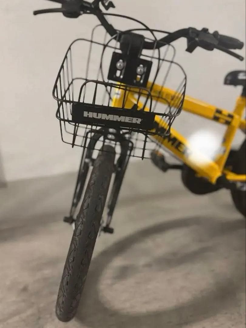 【引き渡し限定】HUMMER 子供用自転車 18インチ　イエロー 取説付