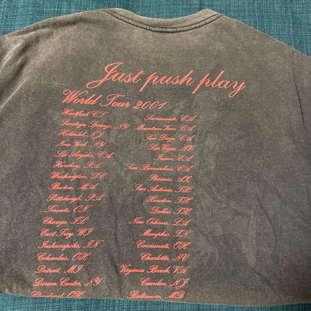 AEROSMITH Just push play Tシャツ ブラック　フェード