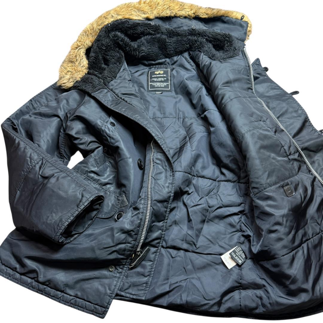 美品● アルファインダストリーズ 3588 N-3B フライトジャケット 黒
