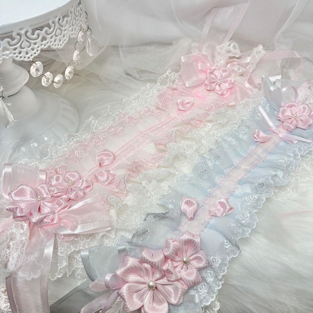 ♡ Cherry blossom 桜の花びら フリルヘッドドレス pink ♡