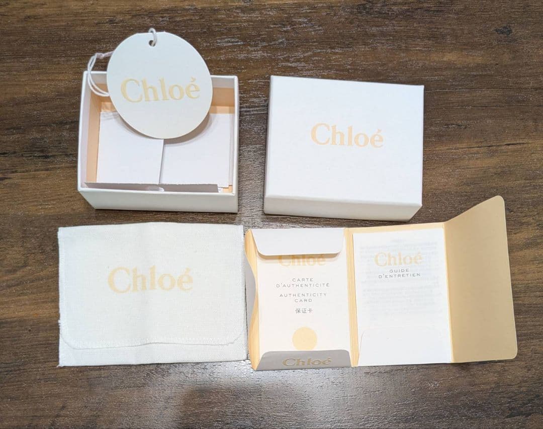 【美品】Chloe クロエ アルファベット 三つ折り財布 グレー系