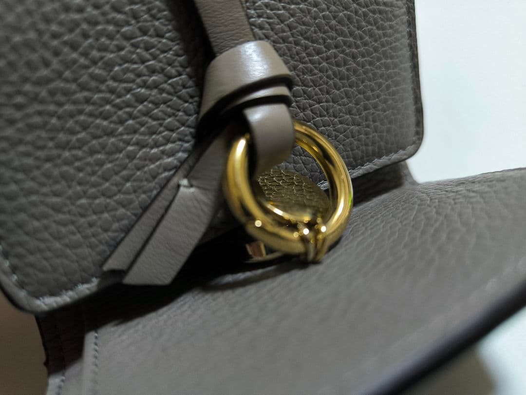 【美品】Chloe クロエ アルファベット 三つ折り財布 グレー系
