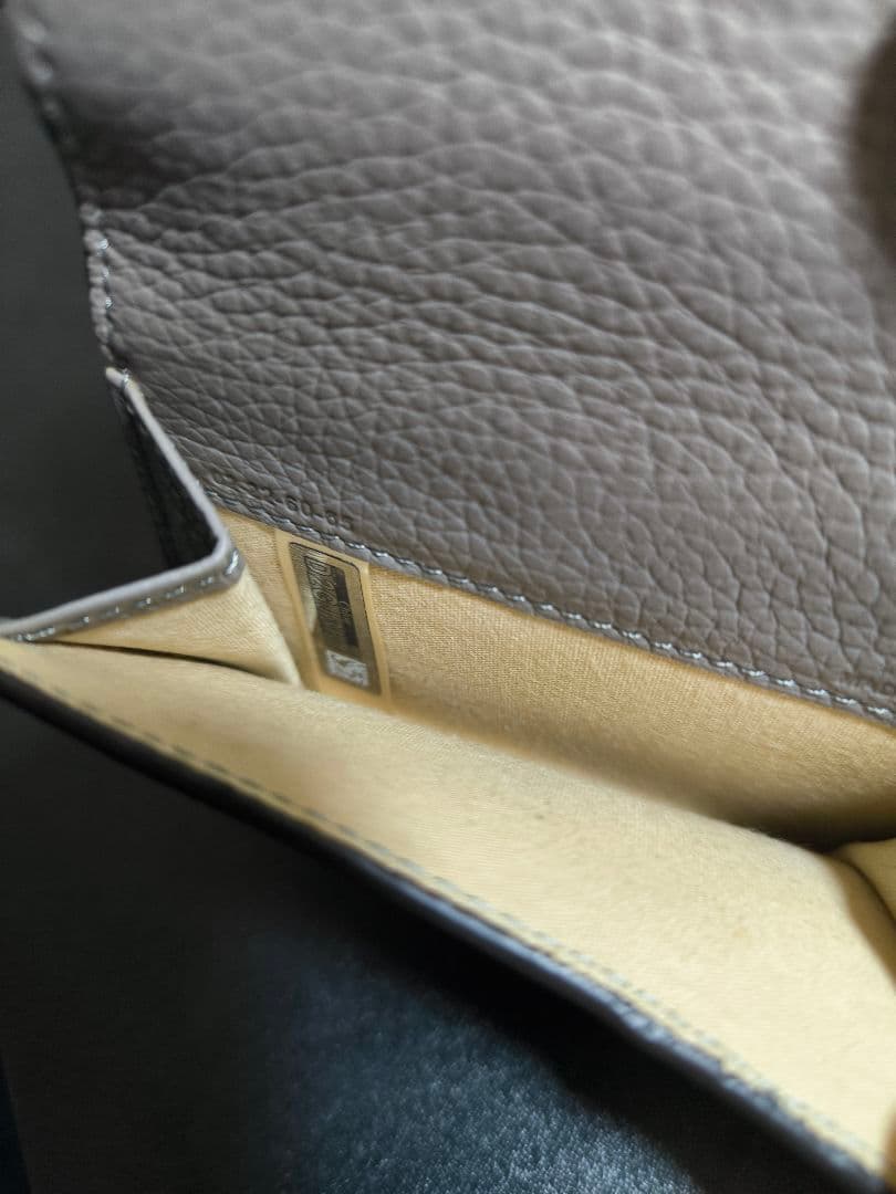 【美品】Chloe クロエ アルファベット 三つ折り財布 グレー系