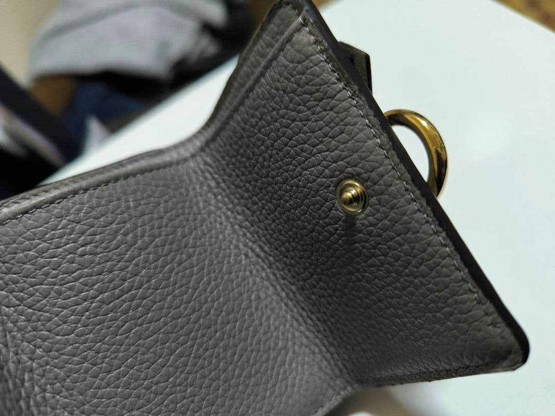 【美品】Chloe クロエ アルファベット 三つ折り財布 グレー系