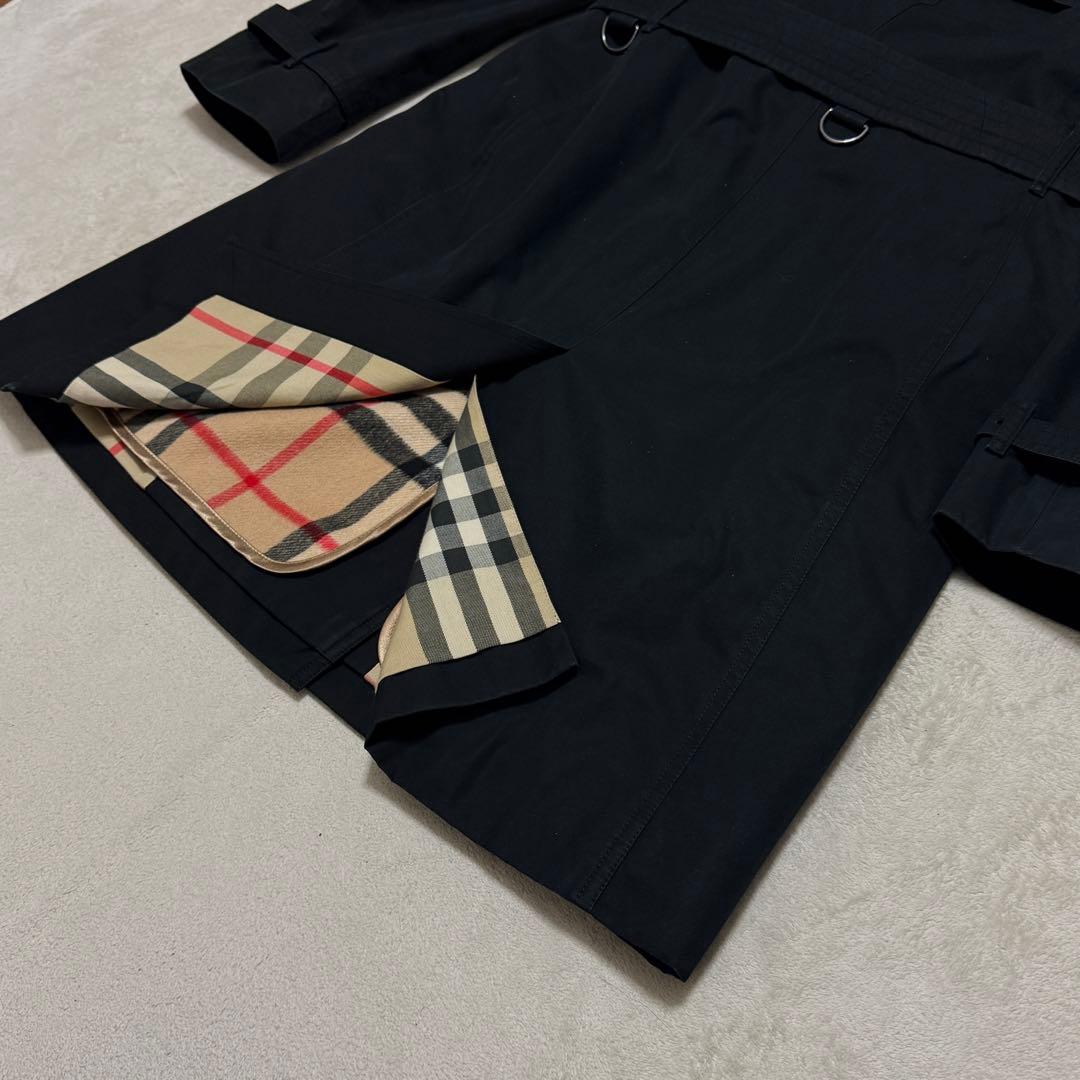 美品　バーバリー　トレンチコート　ケンジントン　現行　黒　カシミヤ混　ライナー