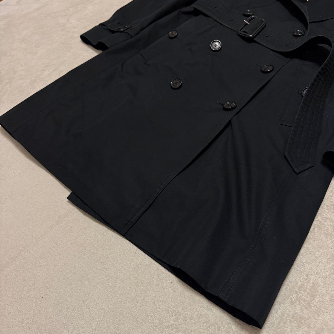 美品　バーバリー　トレンチコート　ケンジントン　現行　黒　カシミヤ混　ライナー