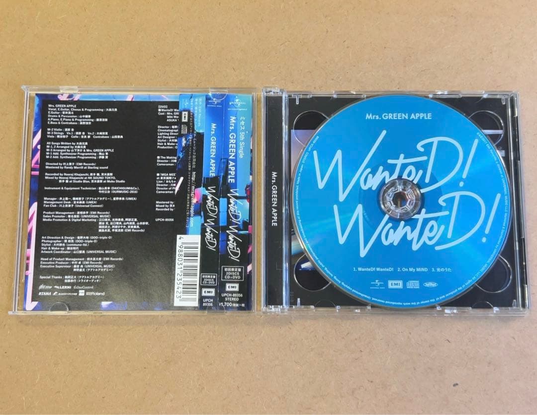 Mrs.GREEN APPLE 『WanteD! WanteD!』CD＋DVD☆