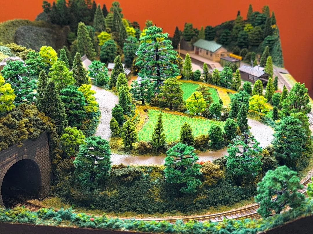 Nゲージ 鉄道模型 田園風景　ジオラマ完成品