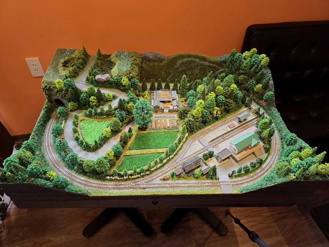 Nゲージ 鉄道模型 田園風景　ジオラマ完成品