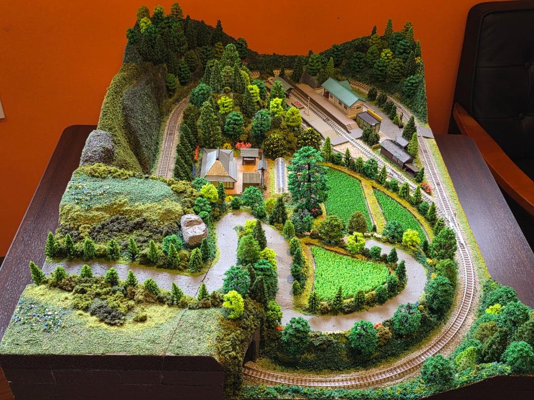 Nゲージ 鉄道模型 田園風景　ジオラマ完成品