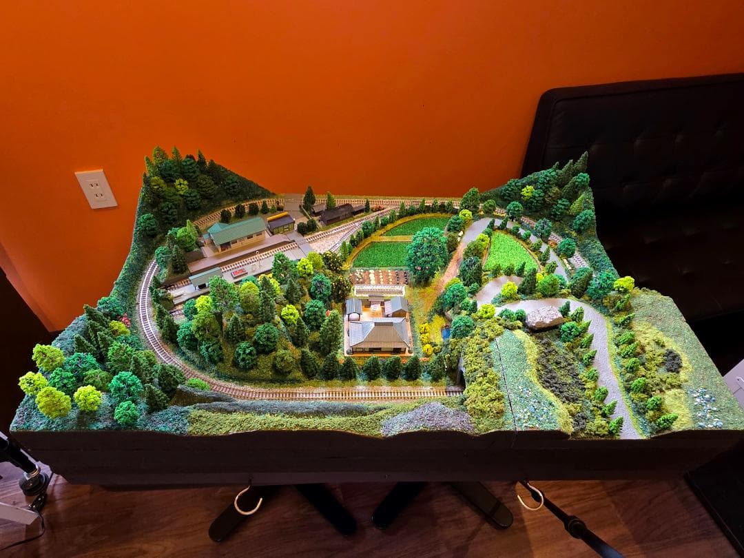 Nゲージ 鉄道模型 田園風景　ジオラマ完成品