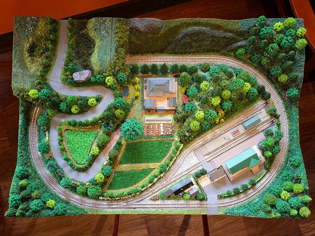 Nゲージ 鉄道模型 田園風景　ジオラマ完成品