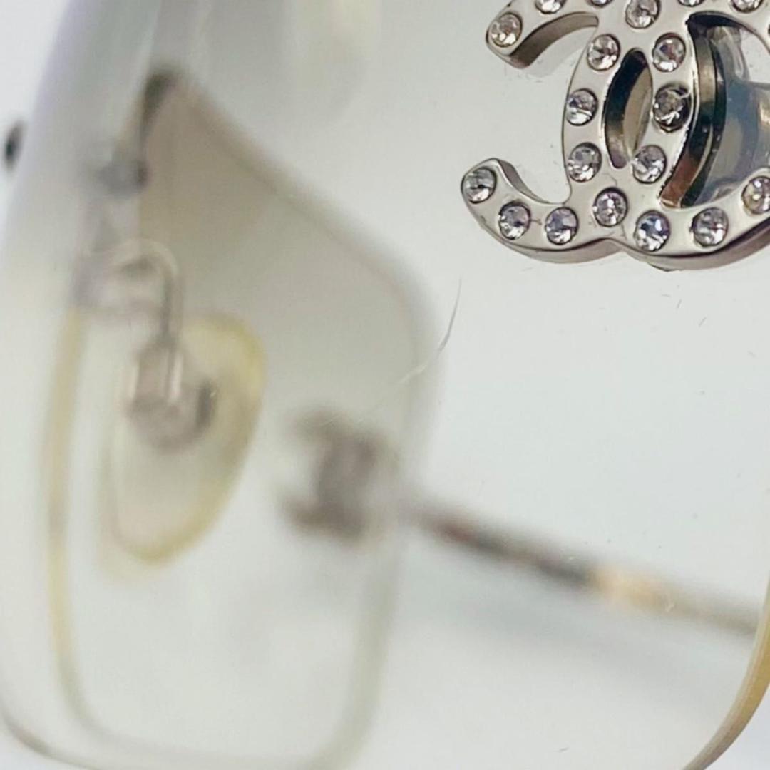 CHANEL サングラス リムレス ココマーク グレー ストーン シャネル