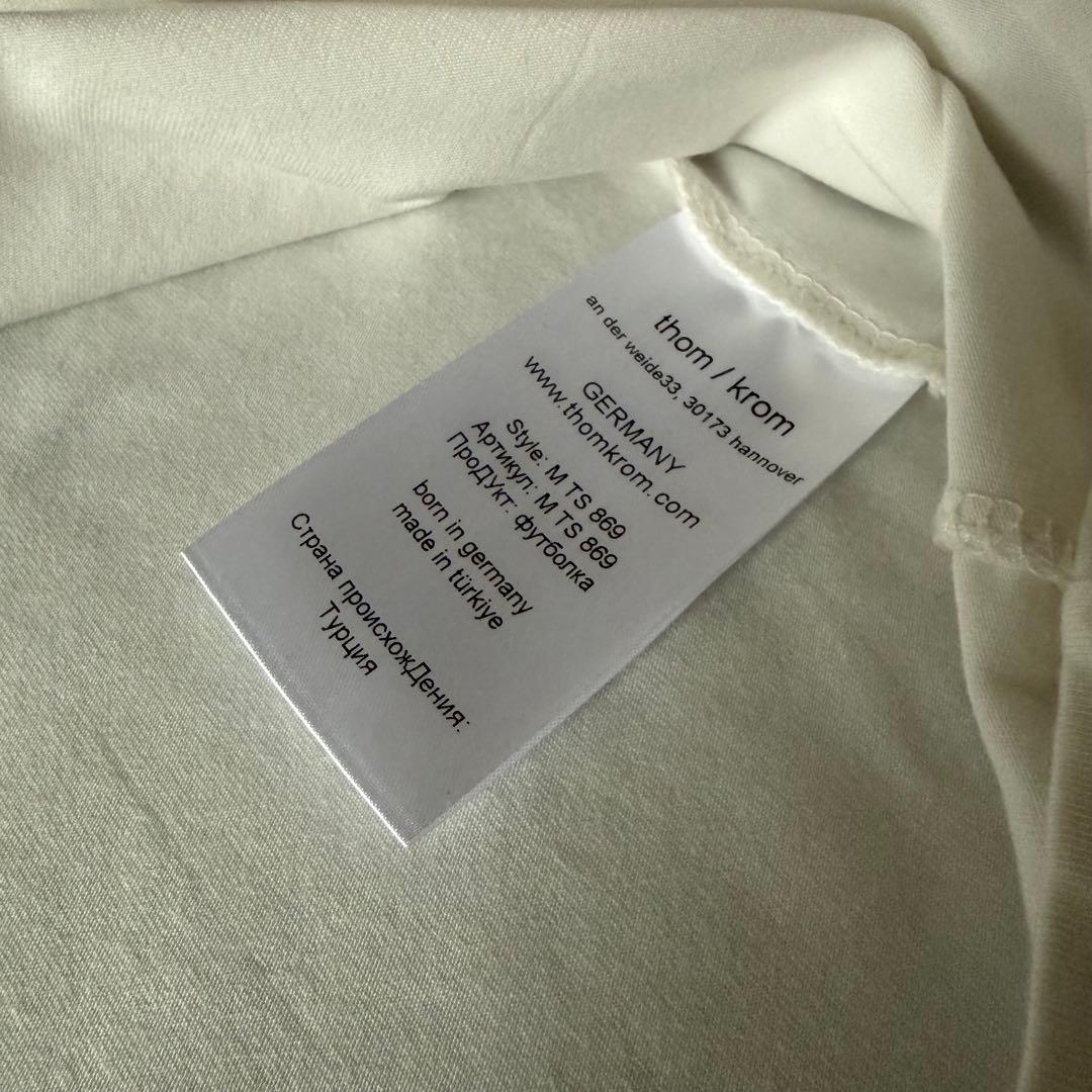 thom krom トム クロム Tシャツ 白 M RUNDHOLZ