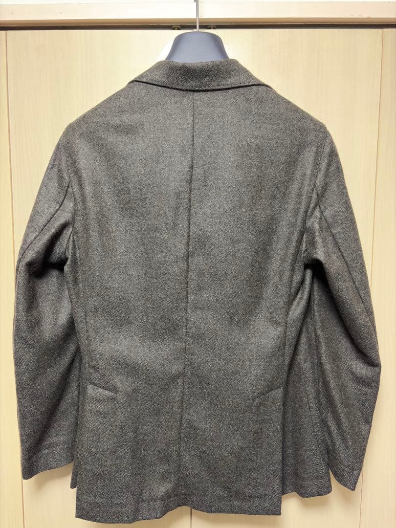 BARBA Loro Pianaウールカシミヤフランネル4BシングルシャツJK