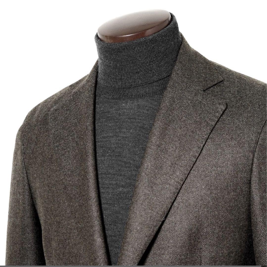 BARBA Loro Pianaウールカシミヤフランネル4BシングルシャツJK