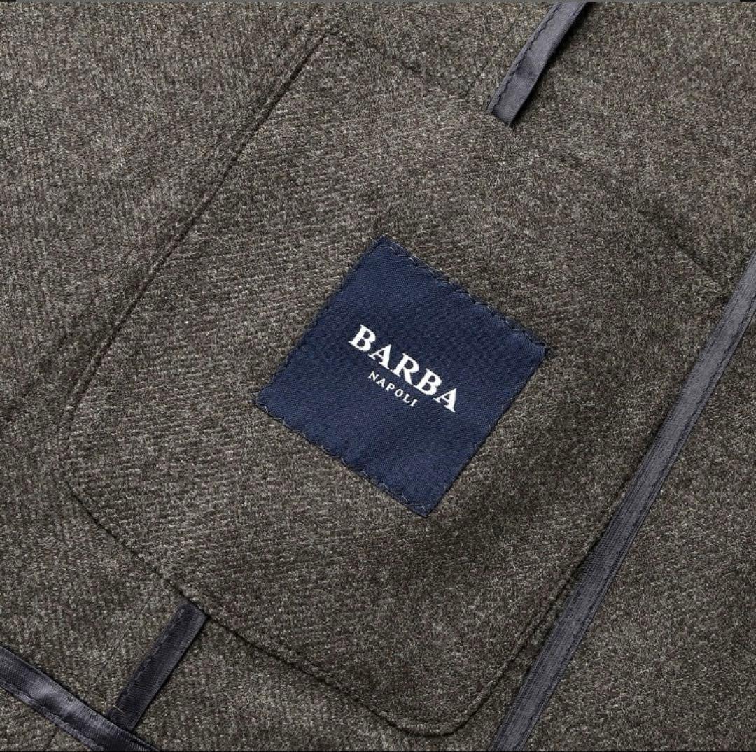 BARBA Loro Pianaウールカシミヤフランネル4BシングルシャツJK
