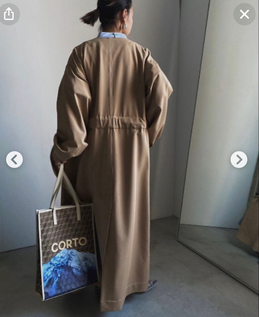 ジャケット・アウター AMERI BUD SLEEVE GATHER COAT