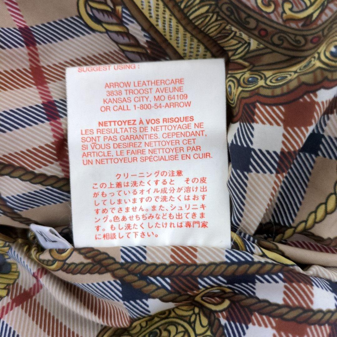 希少✨スカーフ柄 vintage A-2 レザー フライトジャケット XL