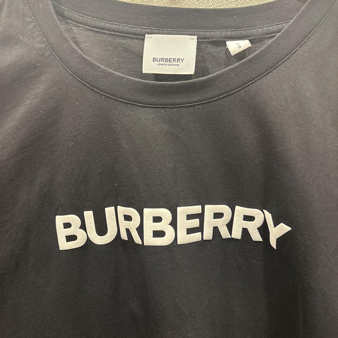 バーバリー Tシャツ ロゴ ブラック サイズL 8055307