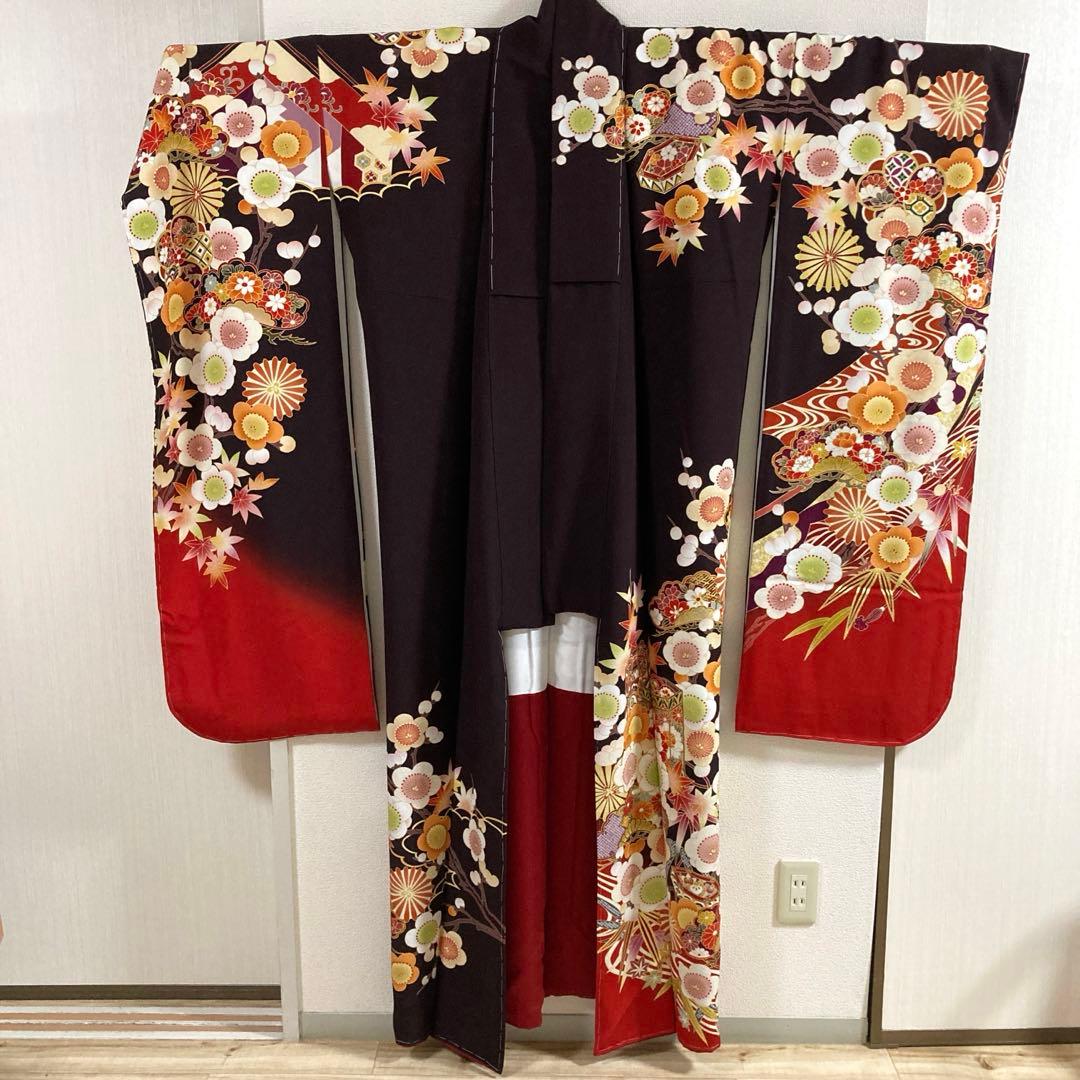 新品 振袖フルセット 西陣織 袋帯 成人式 前撮り 古典柄 裄69 袖丈110