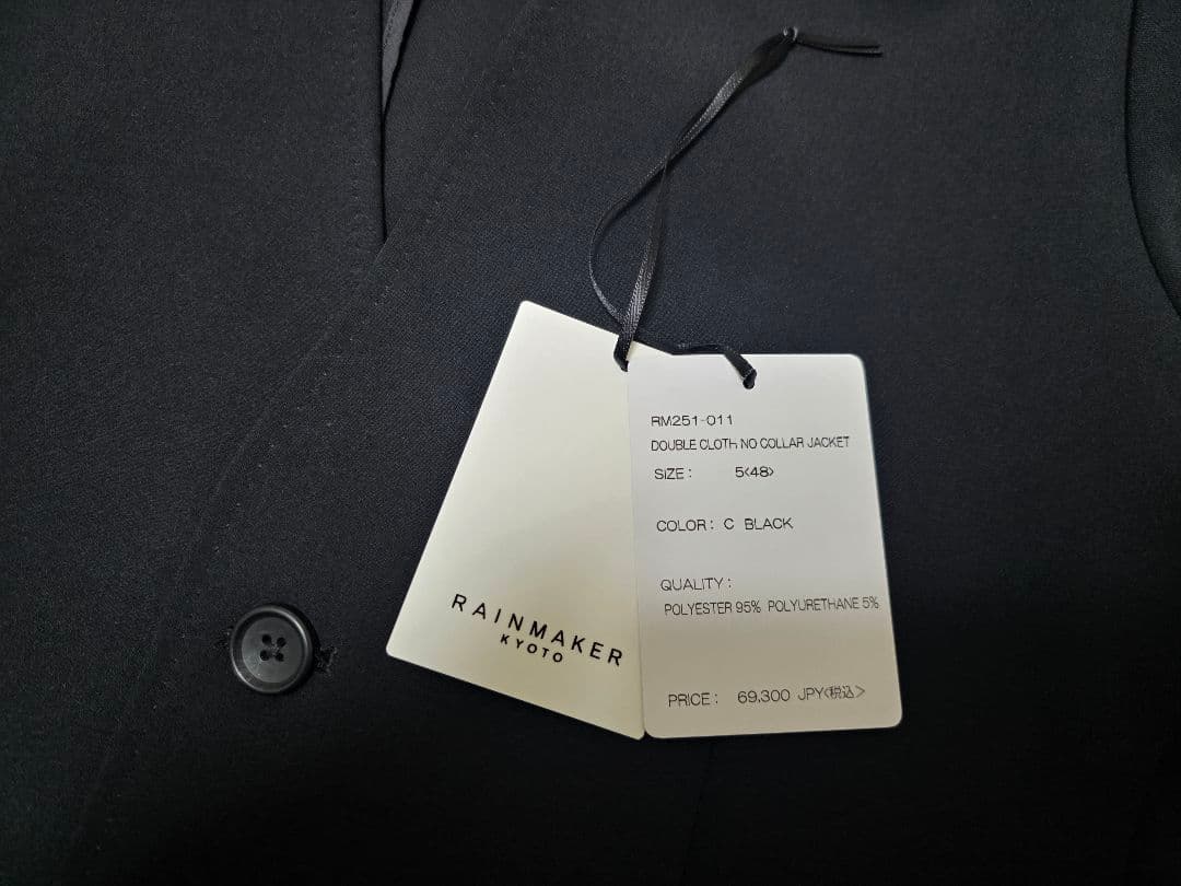 ジャケット・アウター RAINMAKER DOUBLE CLOTH NO COLLAR JACKET