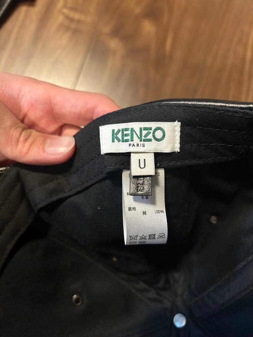 KENZO 牛革キャップ