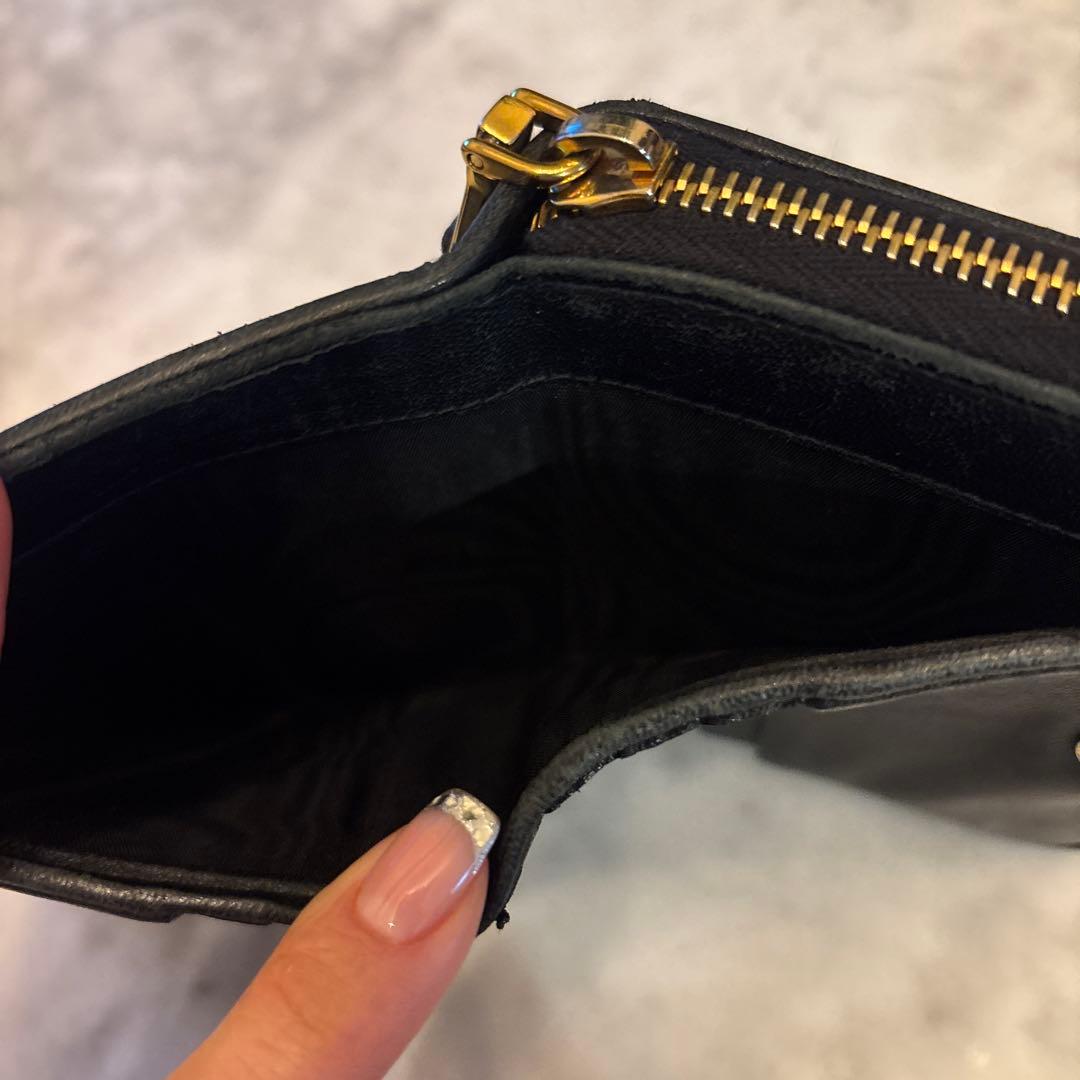 miu miu マテラッセキルティングレザー 財布 ブラック