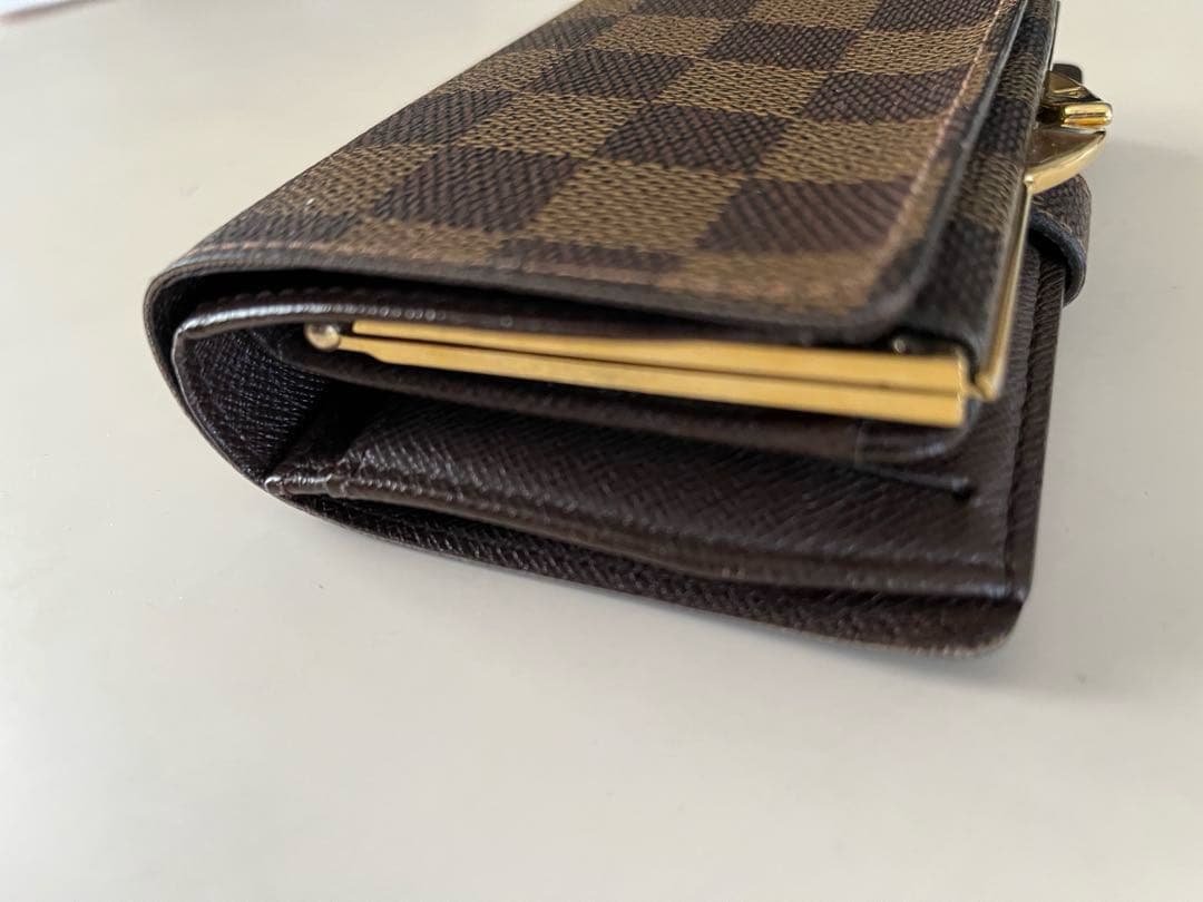ルイヴィトン　ダミエ　ポルトフォイユ・ヴィエノワ　がま口　二つ折り財布　美品