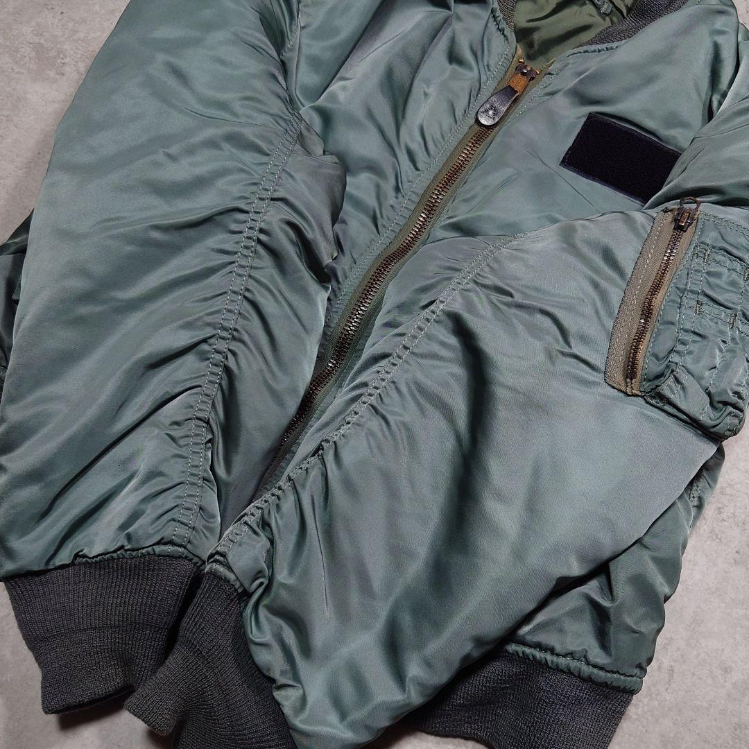 80s ALPHA INDUSTRIES MA-1 USA製 縦ステッチ M