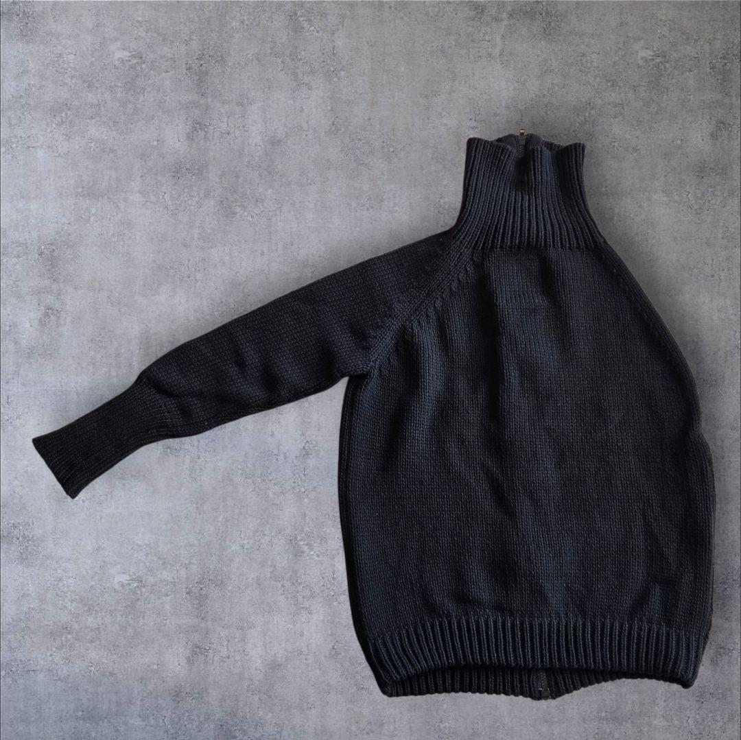 Y's YOHJI YAMAMOTO 黒 ジップアップ カーディガン ポンチョ