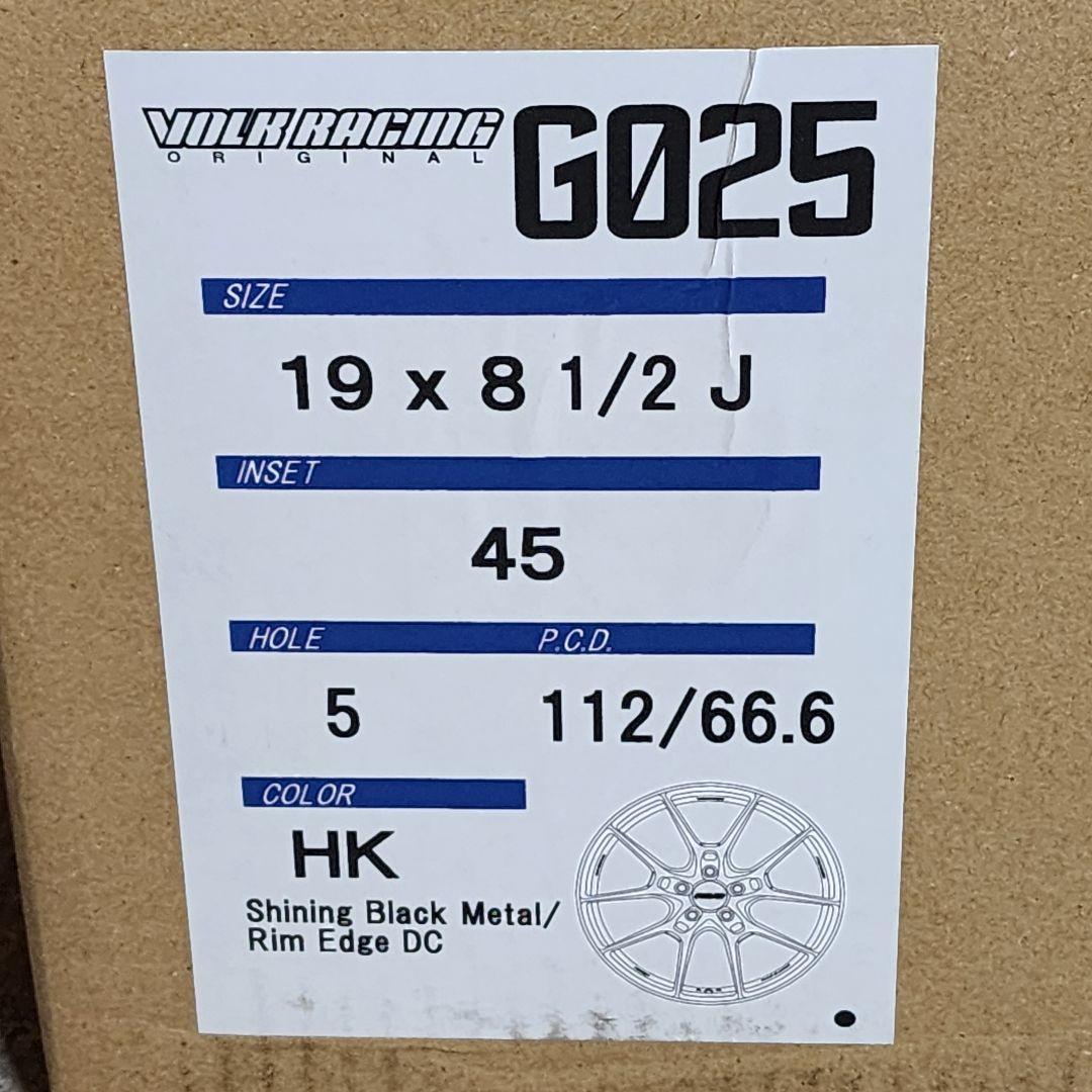 レイズ ボルクレーシング G025 シャイニングブラック 19×8.5J 4本