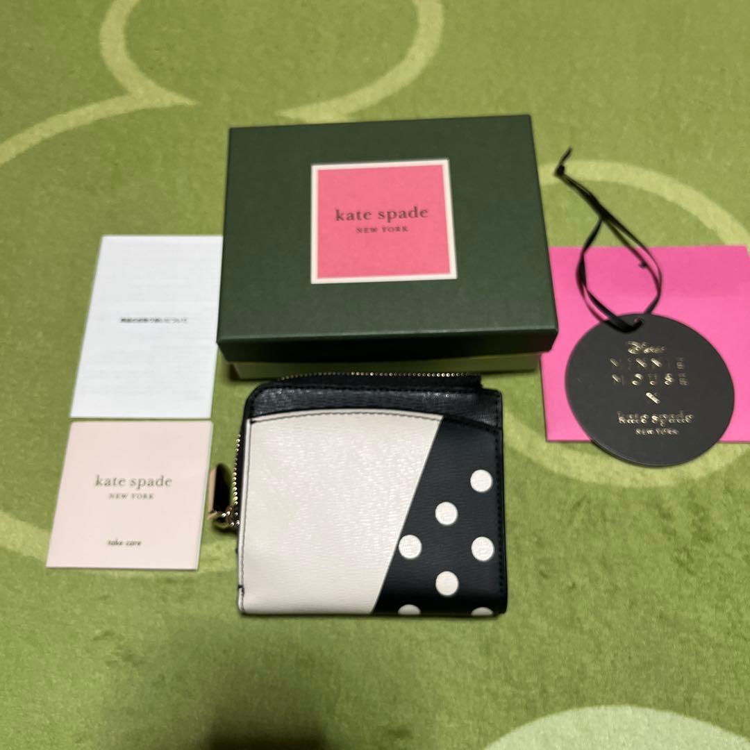未使用 kate spade ディズニー ミニーマウス 二つ折り財布