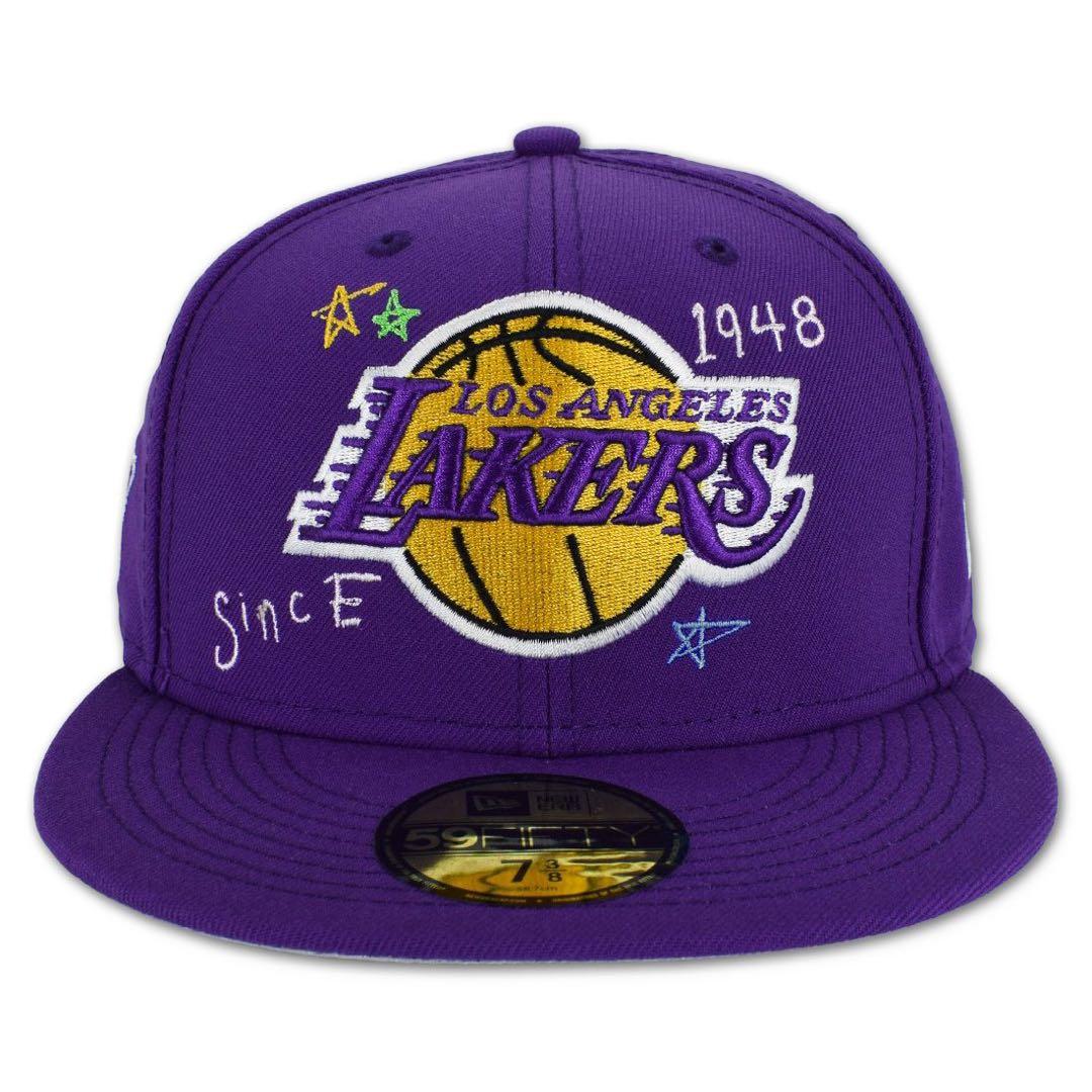 NEW ERA 59FIFTY レイカーズSCRIBBLE 刺繍キャップ
