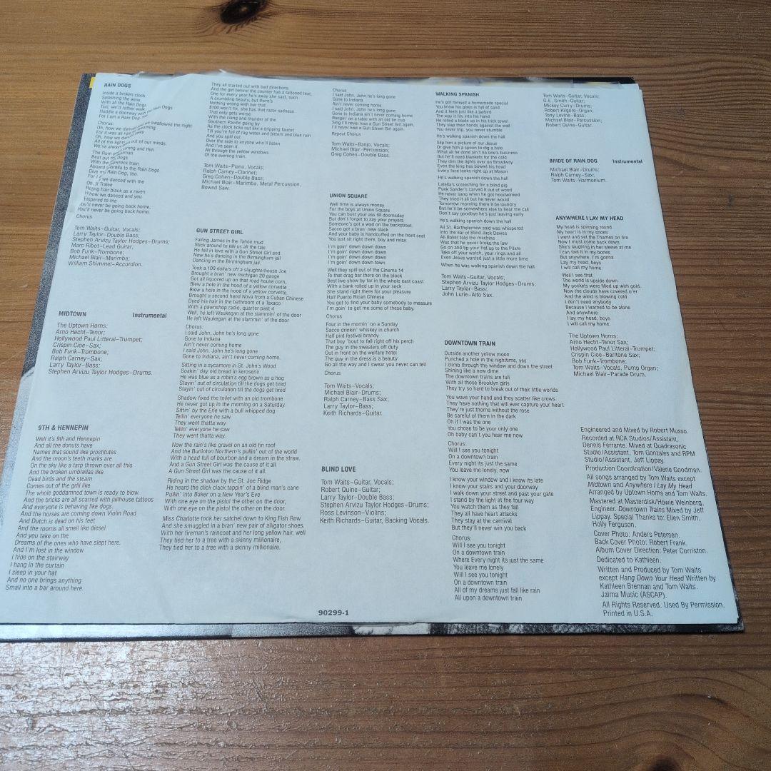 ​【USオリジナル盤】Tom Waits / Rain Dogs レコード LP