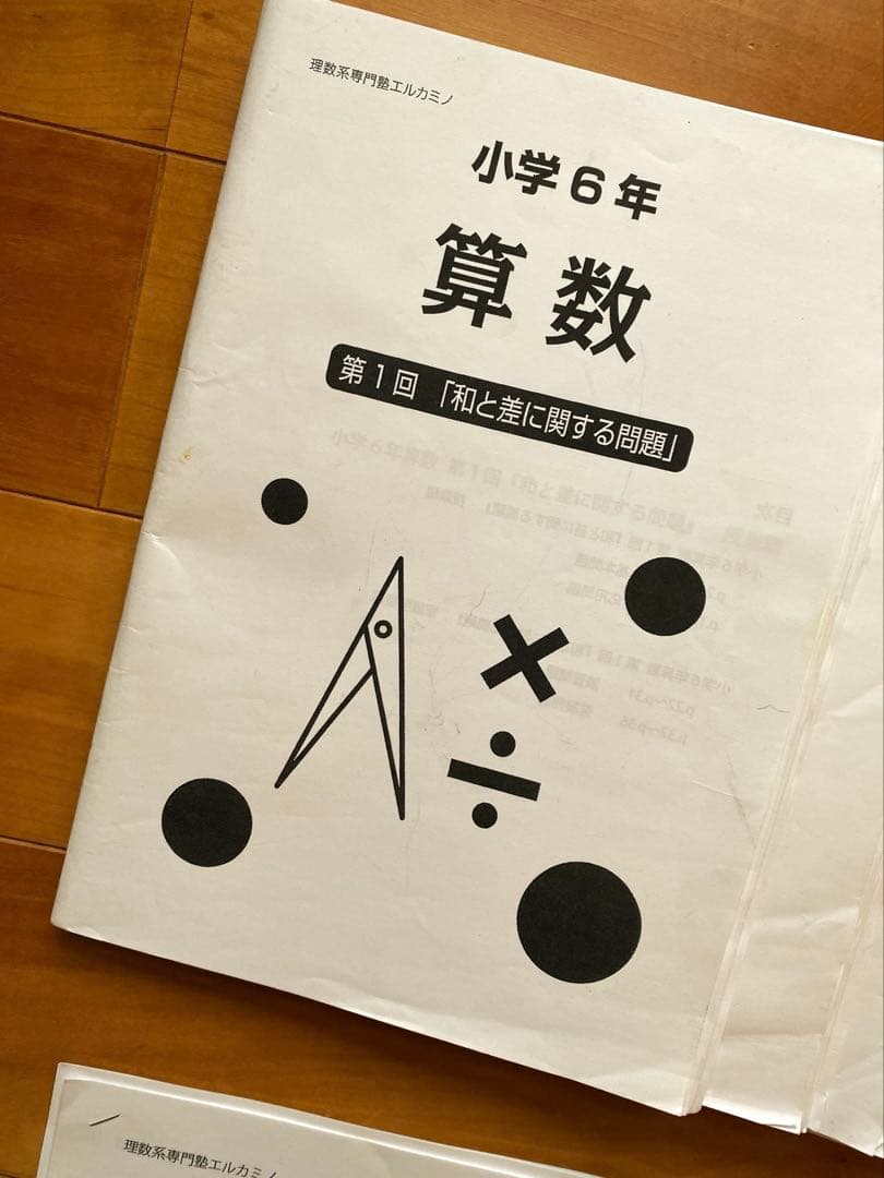 【中学受験】エルカミノ新6年算数全テキスト14冊＋確認テスト12部