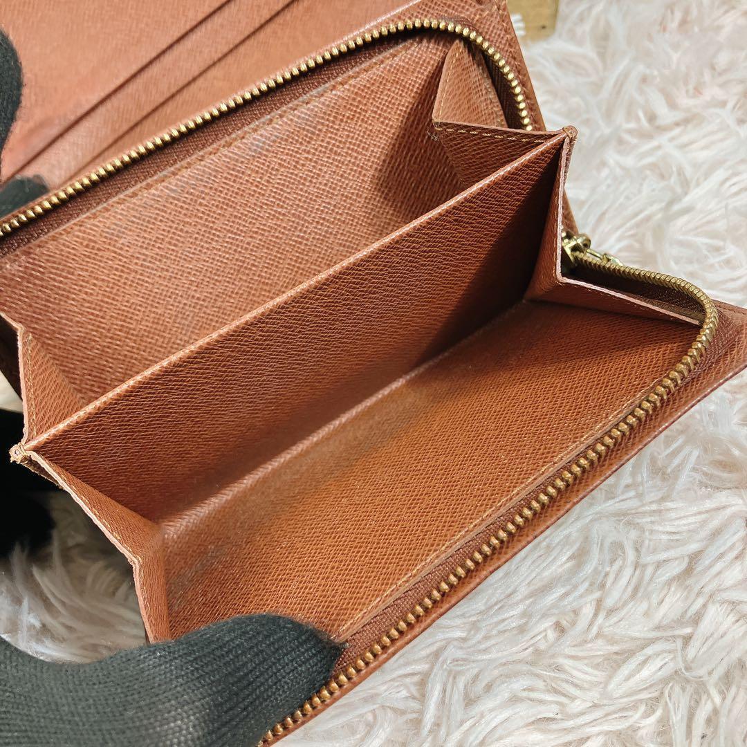 美品 ルイヴィトン モノグラム ポルトフォイユ トレゾール 財布 L字ファスナー