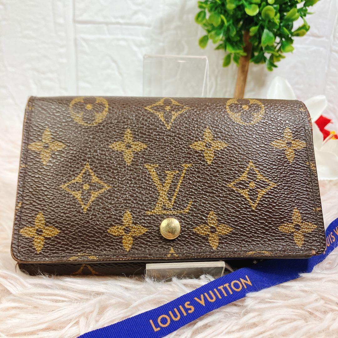 美品 ルイヴィトン モノグラム ポルトフォイユ トレゾール 財布 L字ファスナー