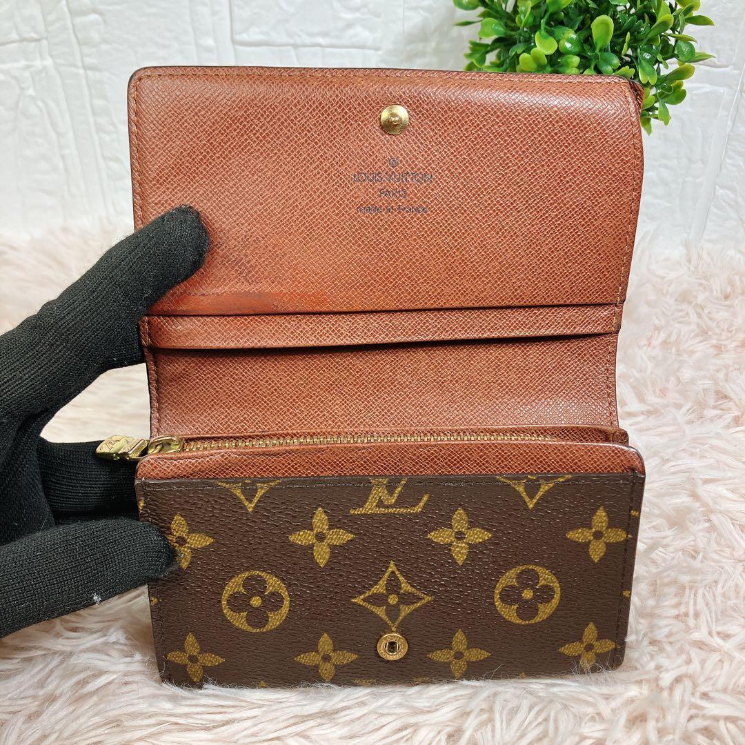 美品 ルイヴィトン モノグラム ポルトフォイユ トレゾール 財布 L字ファスナー